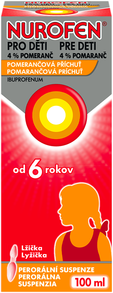 Obrázek NUROFEN Pro děti 4% pomeranč 40 mg/ml 100 ml (2)