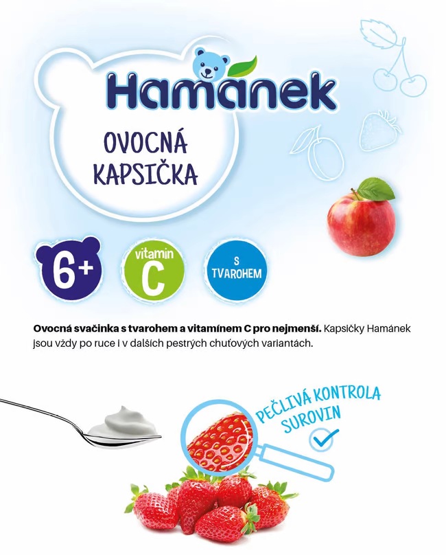 Obrázek HAMÁNEK Jahoda s tvarohem 6m+ 100 g
