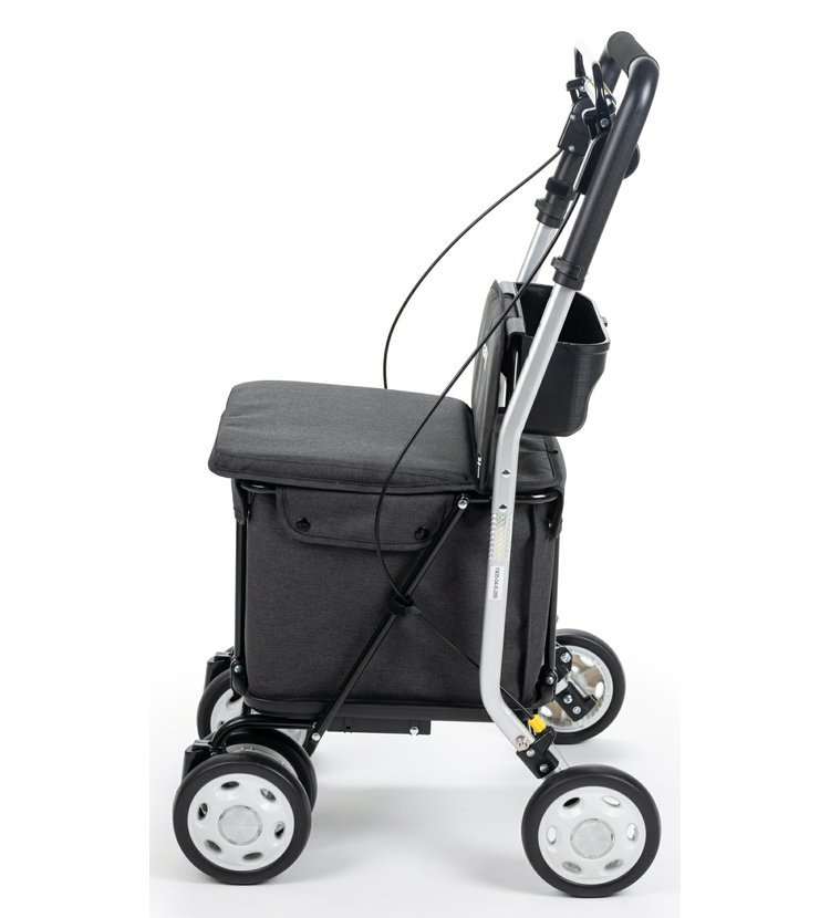 Obr&aacute;zek CARLETT Senior comfort n&aacute;kupn&iacute; ta&scaron;ka na kolečk&aacute;ch tmavě &scaron;ed&aacute; 29l (3)