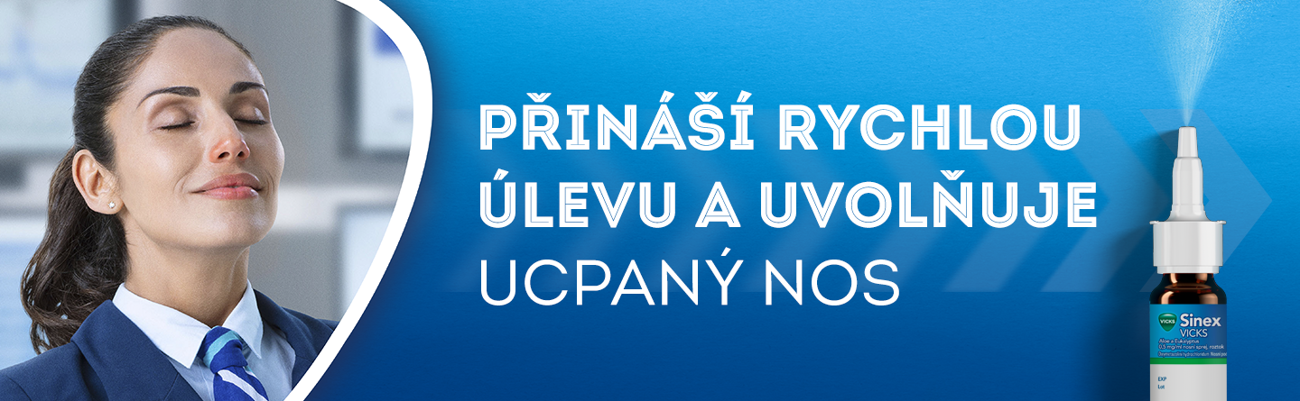 Obrázek SINEX Vicks aloe a eukalyptus 0,5 mg/ml nosní sprej, roztok 15 ml