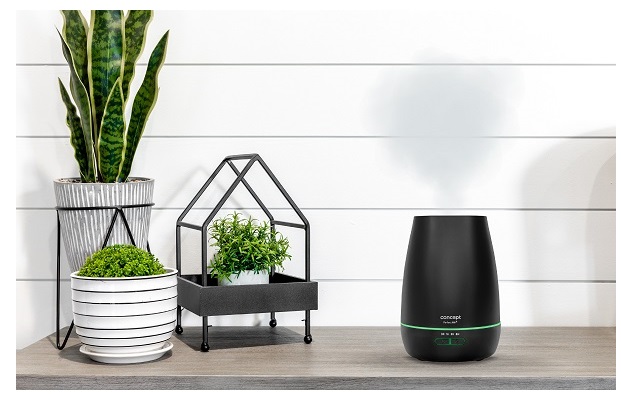 Obr&aacute;zek CONCEPT ZV1021 Perfect Air zvlhčovač vzduchu s aromadifuz&eacute;rem 2v1 čern&yacute;