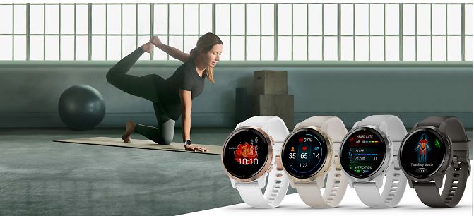 Obr&aacute;zek GARMIN GPS Venu 2S Silver/Gray Band sportovn&iacute; hodinky