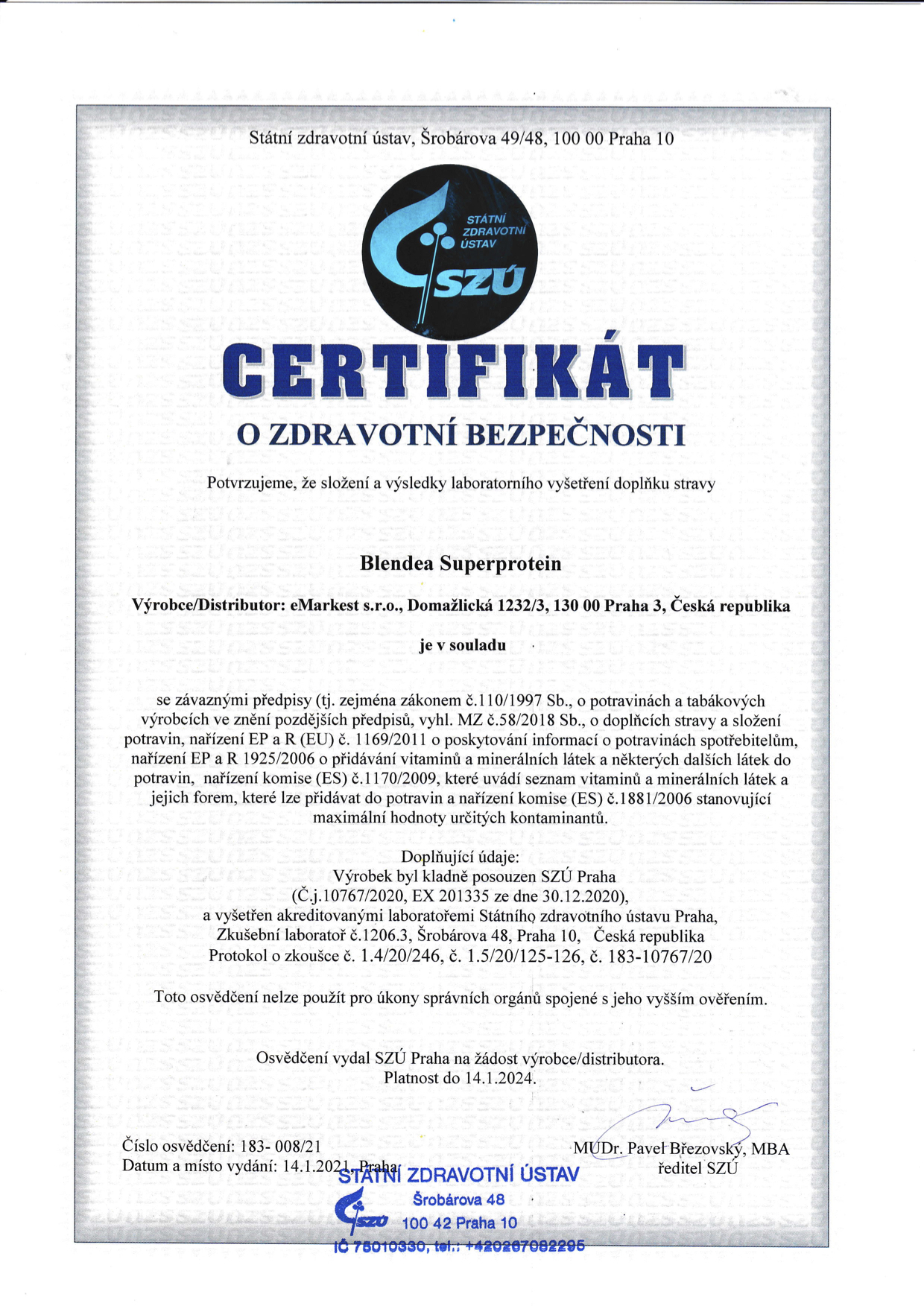 Obr&aacute;zek BLENDEA Superprotein kakao 300 g