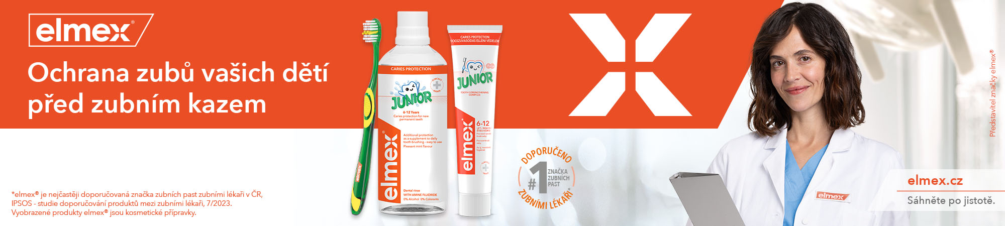 Obrázek ELMEX Junior dětská ústní voda pro děti ve věku 6-12 let 400 ml