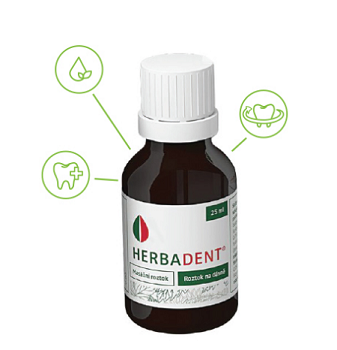 Obr&aacute;zek HERBADENT Mas&aacute;žn&iacute; roztok na d&aacute;sně 25 ml