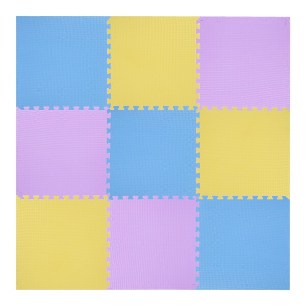 Obr&aacute;zek ONE Fitness MP10 ochrann&aacute; puzzle podložka žlut&aacute;-modr&aacute;-fialov&aacute; sada (2)