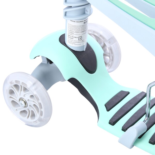 Obr&aacute;zek NILS Fun HLB07 4v1 Koloběžka tř&iacute;kolov&aacute; &scaron;edo-mentolov&aacute; (2)