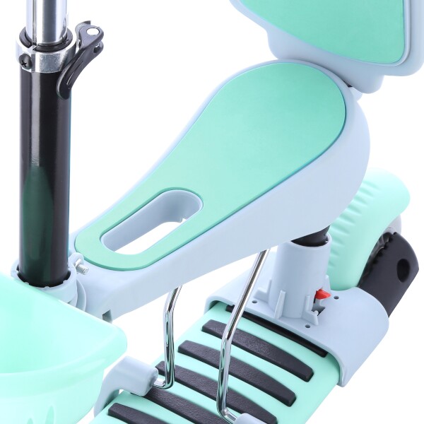 Obr&aacute;zek NILS Fun HLB07 4v1 Koloběžka tř&iacute;kolov&aacute; &scaron;edo-mentolov&aacute; (5)