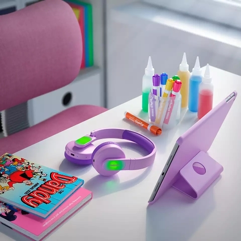 Obr&aacute;zek PHILIPS TAK4206PK/00 bezdr&aacute;tov&aacute; sluch&aacute;tka na u&scaron;i pro děti v růžov&eacute; barvě (2)