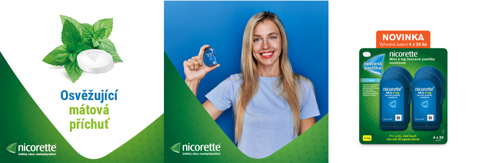 Obr&aacute;zek NICORETTE Mint 4 mg lisovan&eacute; pastilky 4 x20 ks (2)