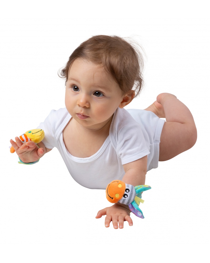 Obrázek PLAYGRO Chrastící ponožky a náramky pastelové