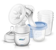 Obr&aacute;zek PHILIPS AVENT Manu&aacute;ln&iacute; ods&aacute;vačka Natural se z&aacute;sobn&iacute;kem 125 ml + VIA (2)