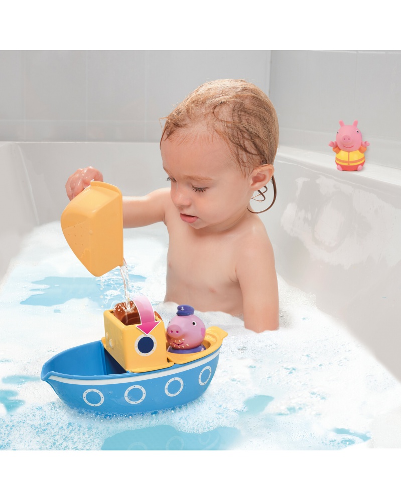 Obr&aacute;zek TOOMIES Pras&aacute;tko Peppa Pig s dědečkem na lodi